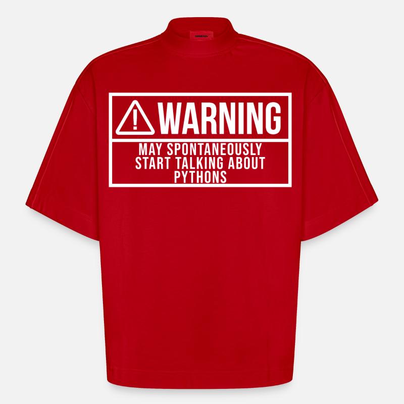 python - T-shirt bio épais oversize Boxy fabriqué en UE - rouge