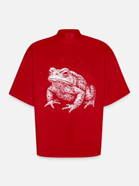Toad - Heavyweight Oversized Organic Boxy T-Shirt Made in EU - red