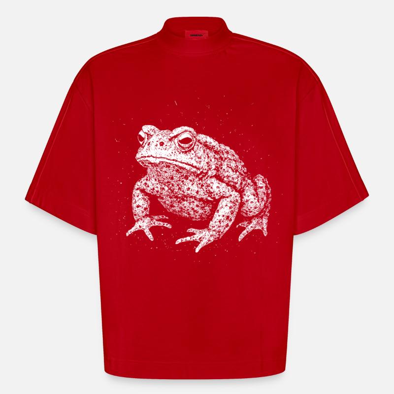 Toad - Heavyweight Oversized Organic Boxy T-Shirt Made in EU - red