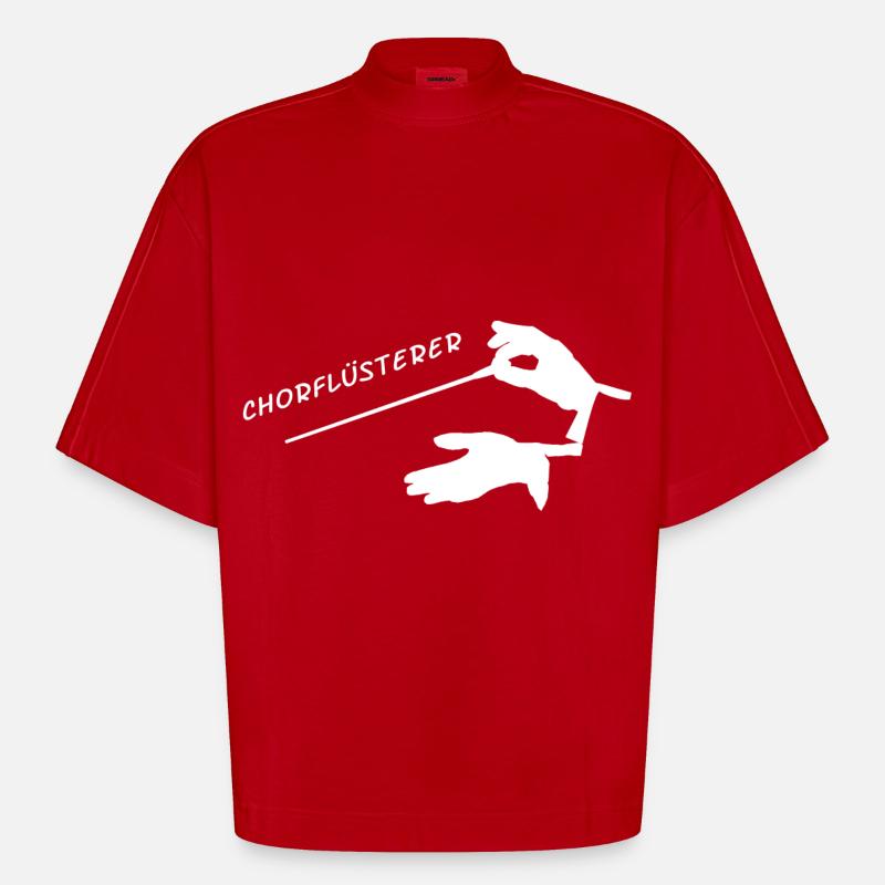 Chorleiter - Dirigent - Heavyweight Oversized Organic Boxy T-Shirt Made in EU - Rot
