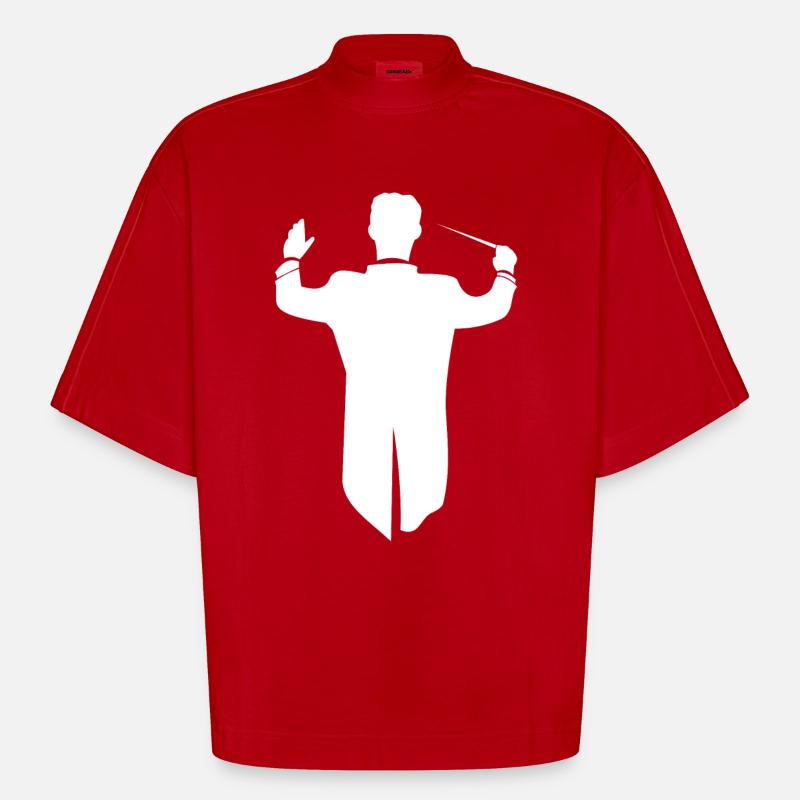 Dirigent - Heavyweight Oversized Organic Boxy T-Shirt Made in EU - Rot