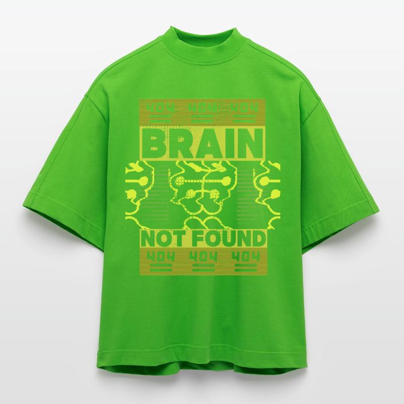 404-html error, computer nerd, funny saying Heavyweight Oversized Organic Boxy T-Shirt Made in EU