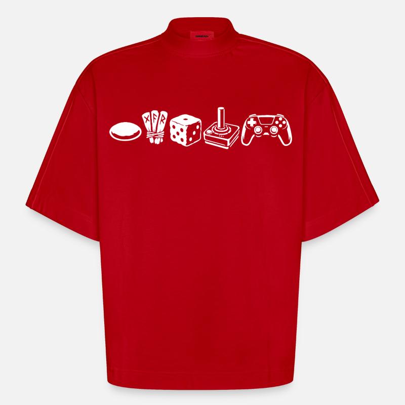 Controller Evolution | Gamer - Heavyweight Oversized Organic Boxy T-Shirt Made in EU - Rot