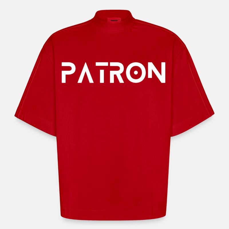 El Patron – Le look du chef - T-shirt bio épais oversize Boxy fabriqué en UE - rouge