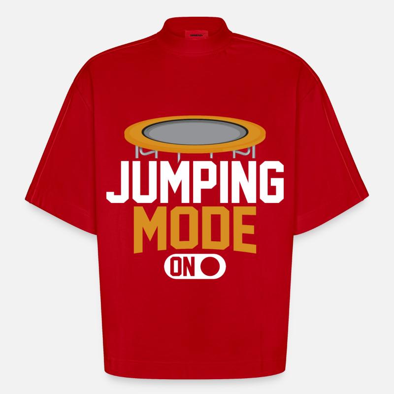 Sprungmodus an - Heavyweight Oversized Organic Boxy T-Shirt Made in EU - Rot