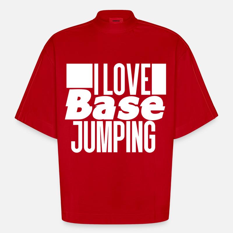 Saut de base - T-shirt bio épais oversize Boxy fabriqué en UE - rouge