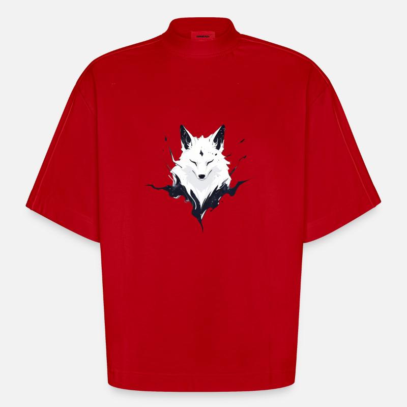 Sneræv - Heavyweight oversized organic boxy T-shirt made in EU - rød