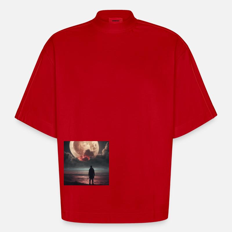Klime - T-shirt bio épais oversize Boxy fabriqué en UE - rouge