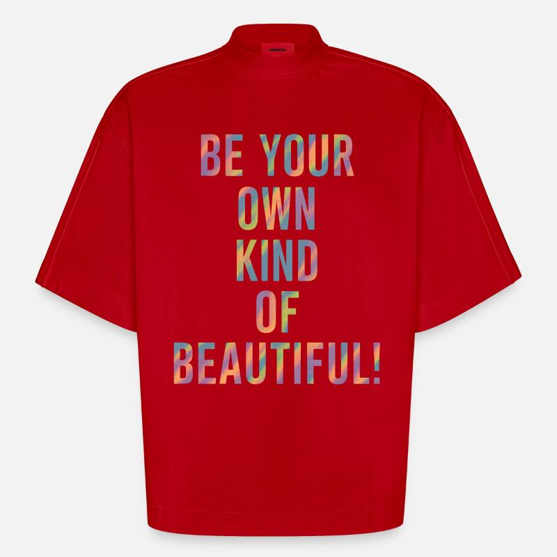 Sei Dein Eigenes Schönheitsideal - Heavyweight Oversized Organic Boxy T-Shirt Made in EU - Rot