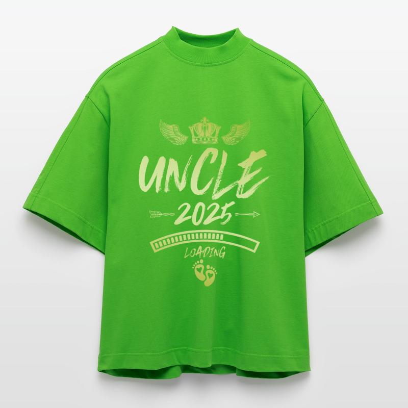 Uncle 2025 Loading Saying Heavyweight Oversized Organic Boxy T-Shirt Made in EU