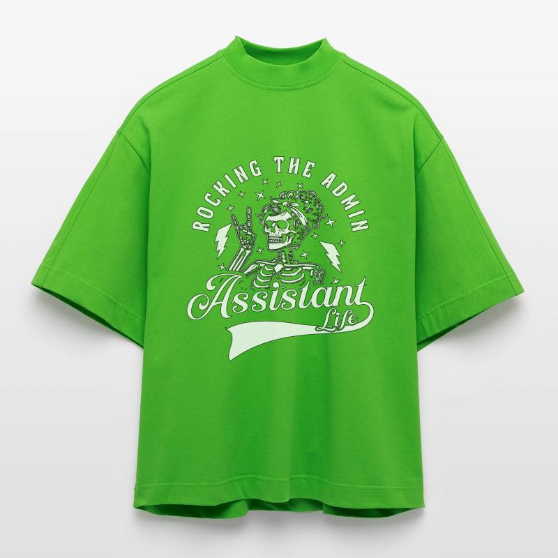 Admin Assistant Rocking The Admin Office Worker Heavyweight Oversized Organic Boxy T-Shirt Made in EU