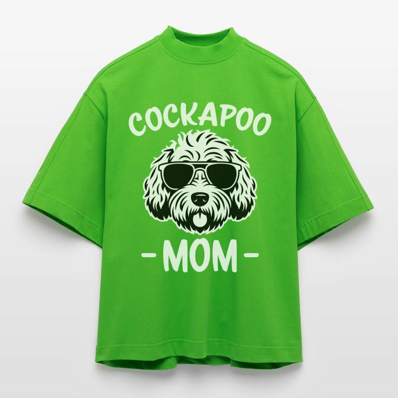 Cockapoo Saying Mom Funny Cockapoo Gift Heavyweight Oversized Organic Boxy T-Shirt Made in EU