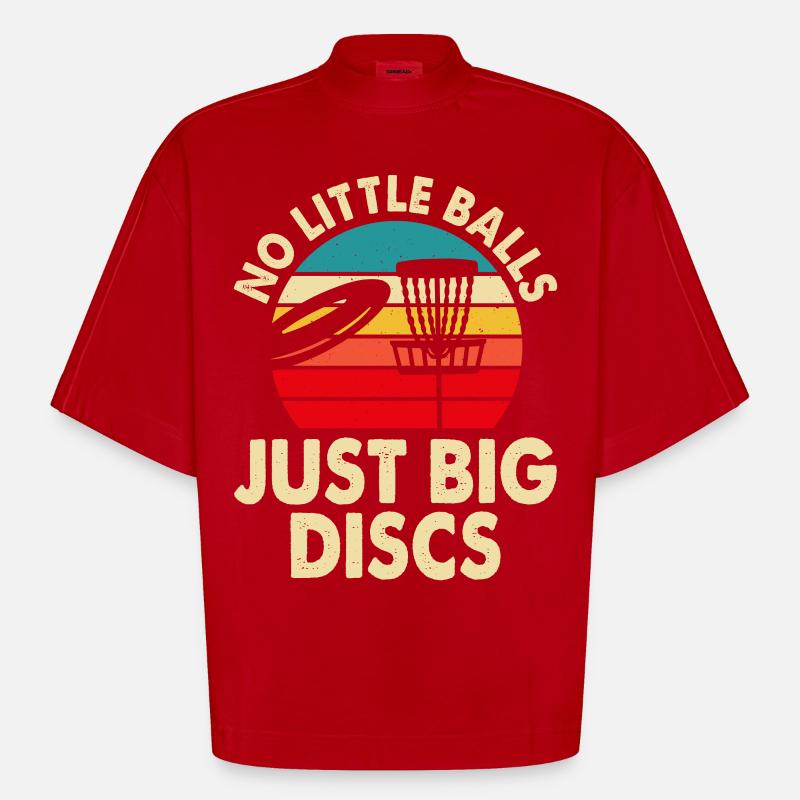 Discgolf Disc Golf - Heavyweight Oversized Organic Boxy T-Shirt Made in EU - red