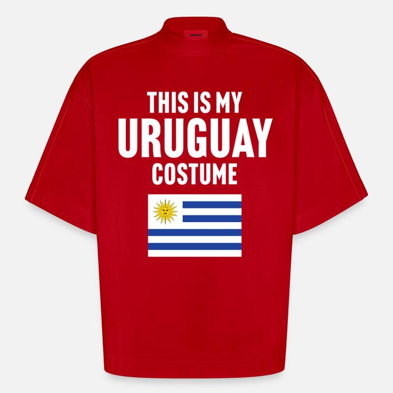Ce costume de mon Uruguay - T-shirt bio épais oversize Boxy fabriqué en UE - rouge