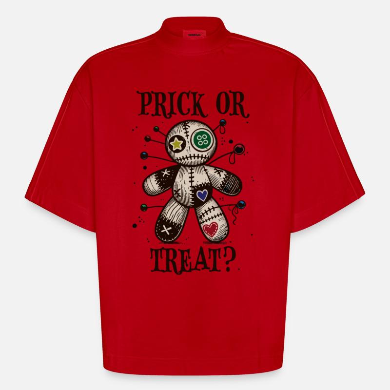 Pricken oder Leckerli - Heavyweight Oversized Organic Boxy T-Shirt Made in EU - Rot