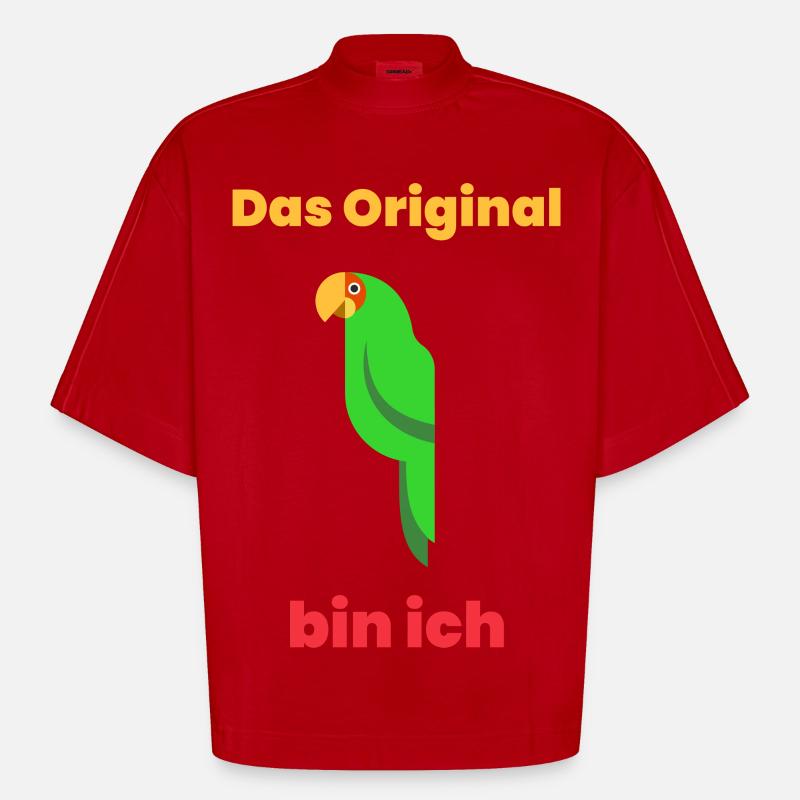 L’original, c’est moi - T-shirt bio épais oversize Boxy fabriqué en UE - rouge