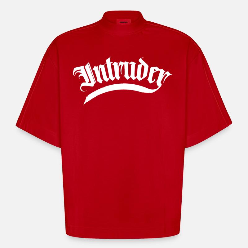 intruder hacker eindringling clan sticker computer - Heavyweight Oversized Organic Boxy T-Shirt Made in EU - Rot