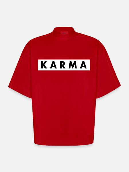Karma - Heavyweight Oversized Organic Boxy T-Shirt Made in EU - Rot