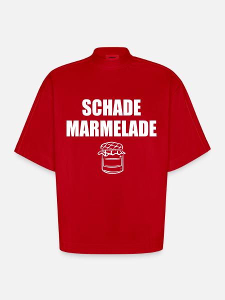 Schade Marmelade - Heavyweight Oversized Organic Boxy T-Shirt Made in EU - Rot
