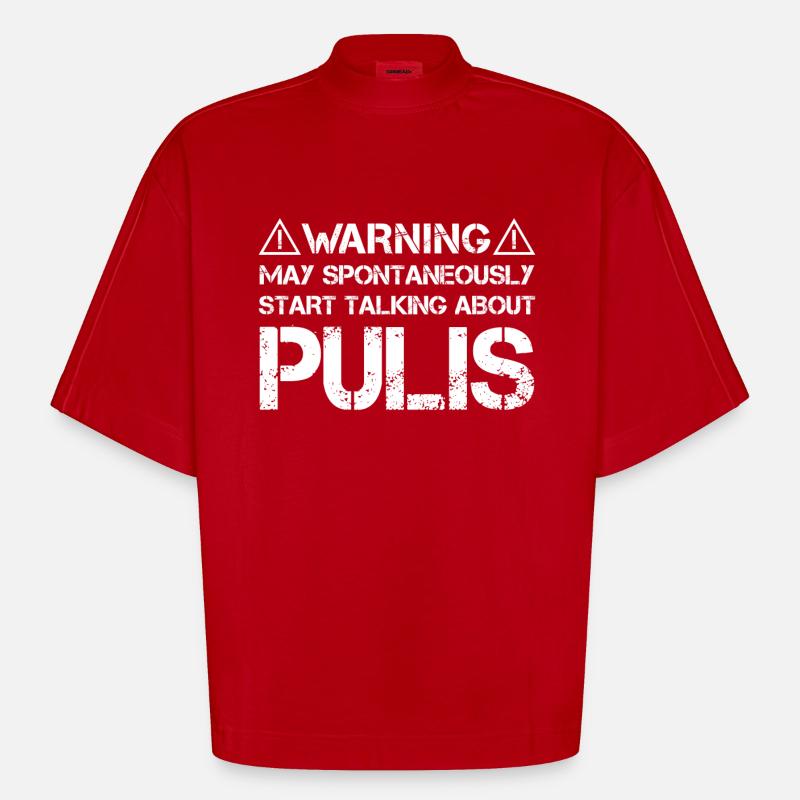 Puli - T-shirt bio épais oversize Boxy fabriqué en UE - rouge