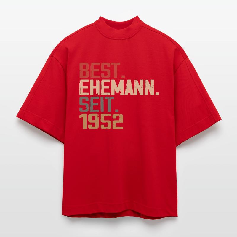 Best Ehemann Seit 1952 Geburtstagsgeschenk 1952 Heavyweight Oversized Organic Boxy T-Shirt Made in EU