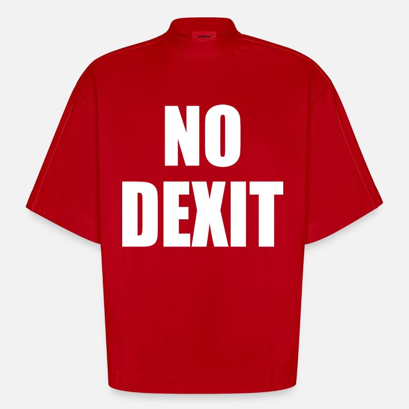 No dexit - T-shirt bio épais oversize Boxy fabriqué en UE - rouge