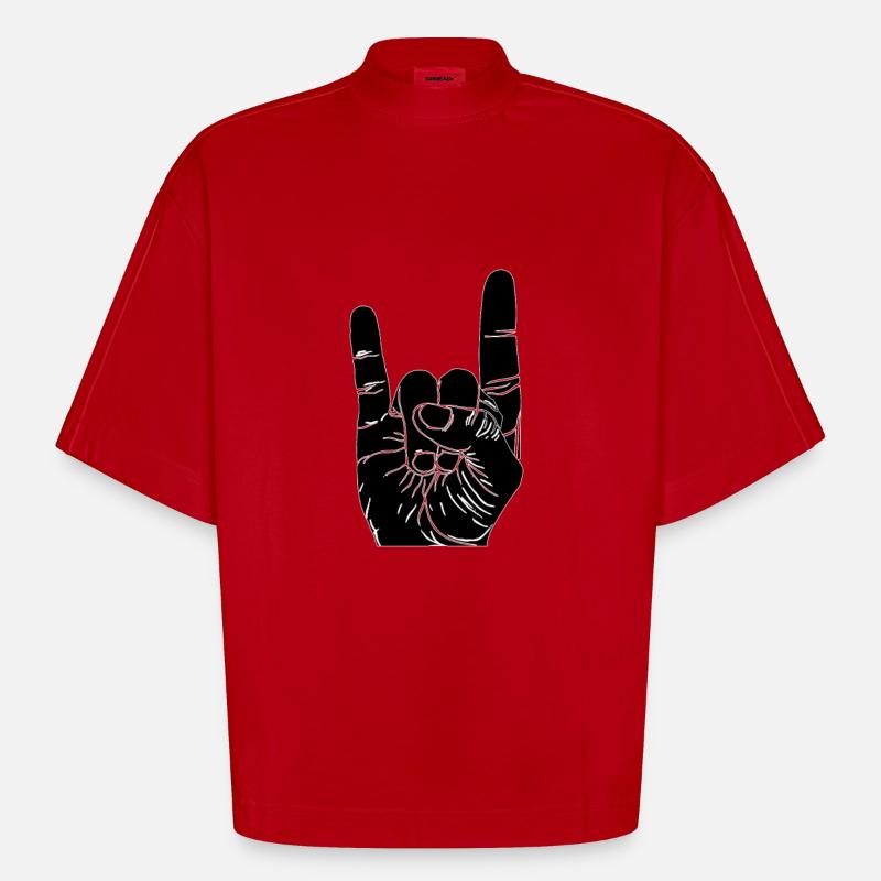 Conception de T-shirt - T-shirt bio épais oversize Boxy fabriqué en UE - rouge