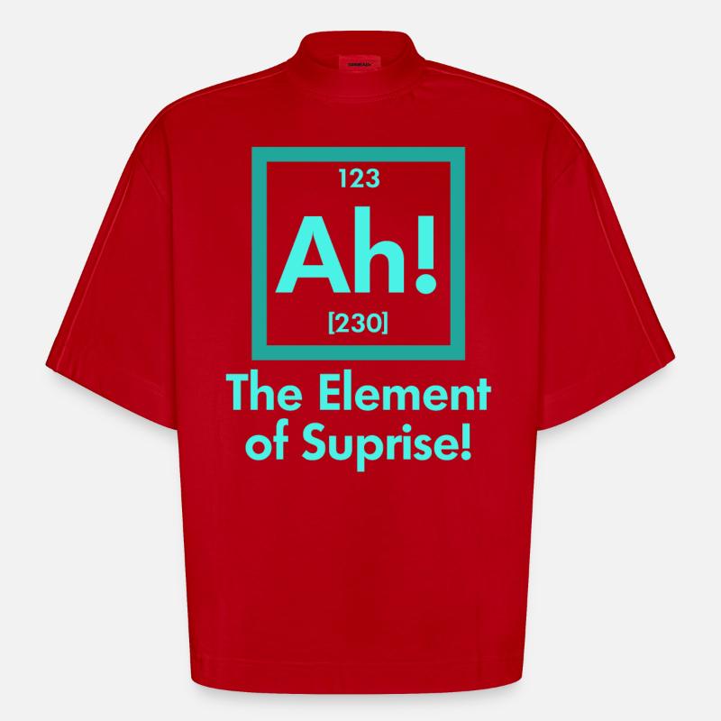 Science nerd physics - Heavyweight Oversized Organic Boxy T-Shirt Made in EU - red