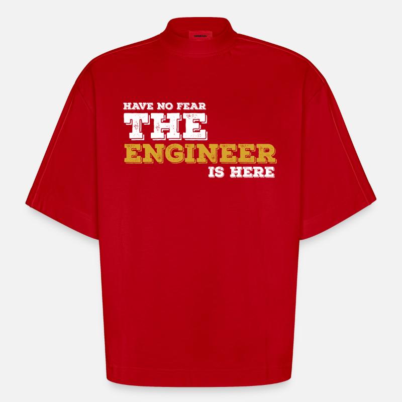 Ingenieur Engineer Techniker Geschenk Idee - Heavyweight Oversized Organic Boxy T-Shirt Made in EU - Rot