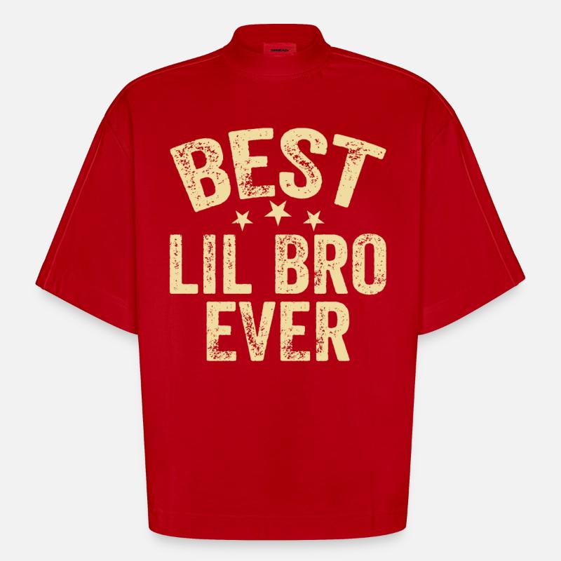 Bester Kleiner Bruder - Heavyweight Oversized Organic Boxy T-Shirt Made in EU - Rot