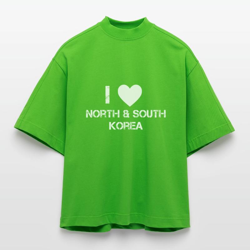 Corée du Nord Corée du Sud Corée T-shirt bio épais oversize Boxy fabriqué en UE