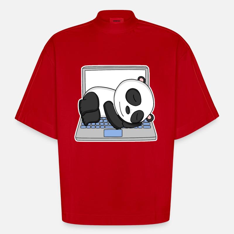 Computer Nerd Programmierer Herren Geschenk - Heavyweight Oversized Organic Boxy T-Shirt Made in EU - Rot