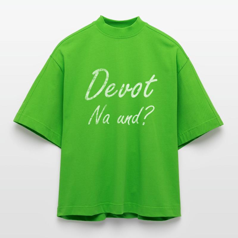 Devot na and Submissive Devotion Slave BDSM Heavyweight Oversized Organic Boxy T-Shirt Made in EU