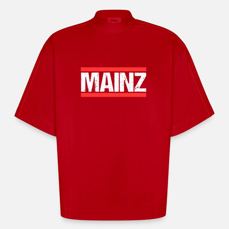 Mainzerin Mainzer Mainz - Heavyweight Oversized Organic Boxy T-Shirt Made in EU - Rot
