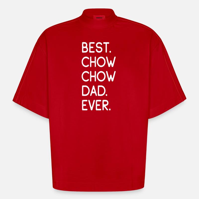 Chow Chow - T-shirt bio épais oversize Boxy fabriqué en UE - rouge