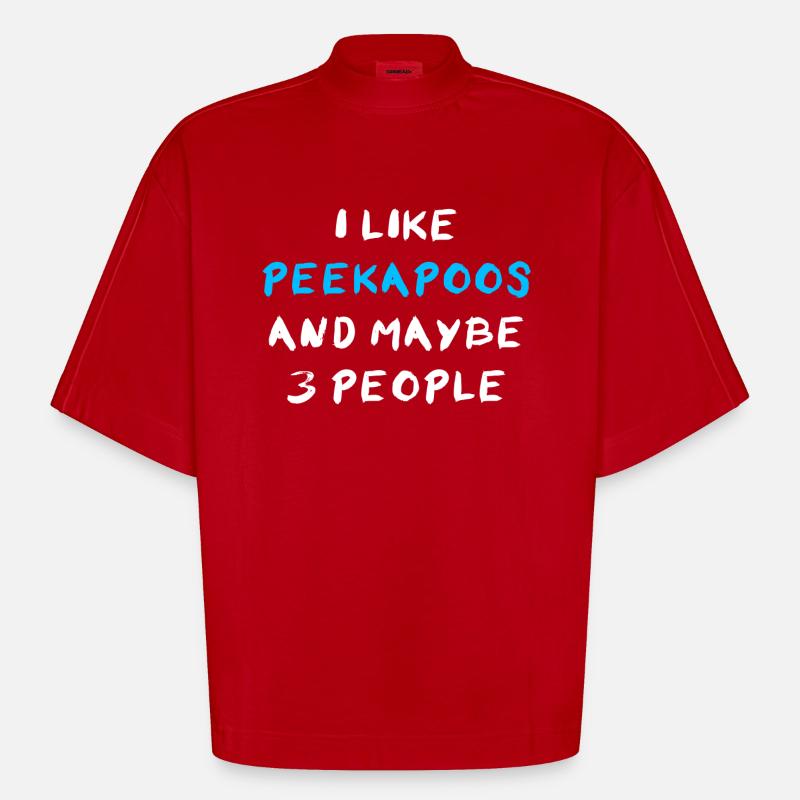 Peekapoo - Heavyweight Oversized Organic Boxy T-Shirt Made in EU - Rot