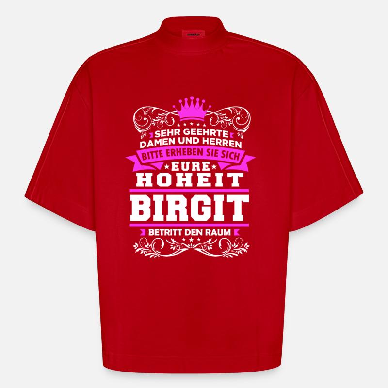 Eure Hoheit - Birgit - Heavyweight Oversized Organic Boxy T-Shirt Made in EU - Rot