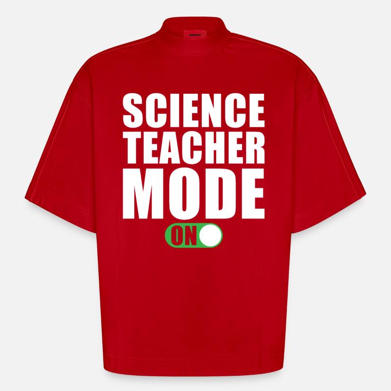 Mode Professeur de sciences An - T-shirt bio épais oversize Boxy fabriqué en UE - rouge