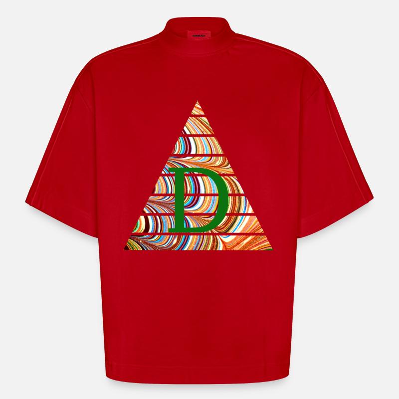 Triangle E 56 D - T-shirt bio épais oversize Boxy fabriqué en UE - rouge