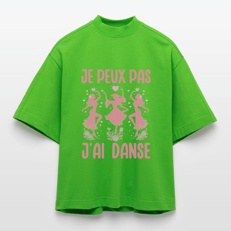 I Can't I Dance Fun Dance Geschenkidee Heavyweight Oversized Organic Boxy T-Shirt Made in EU