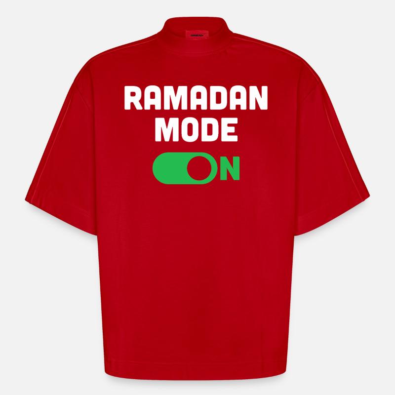 Ramadan-Modus an - Heavyweight Oversized Organic Boxy T-Shirt Made in EU - Rot