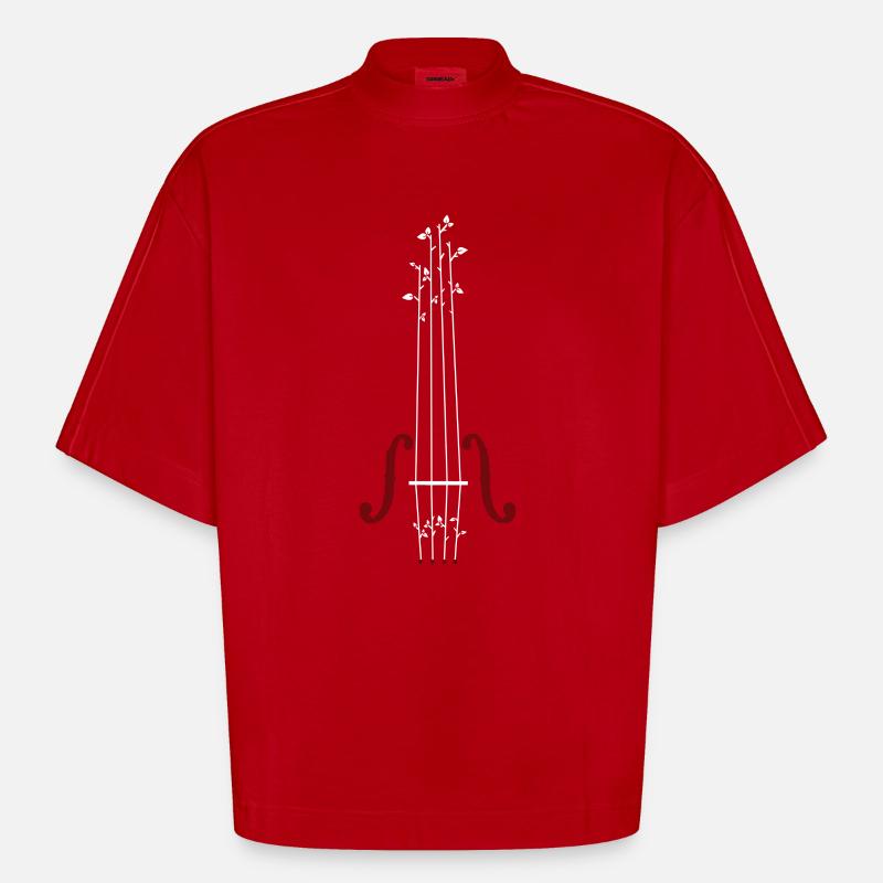 violon Conception - T-shirt bio épais oversize Boxy fabriqué en UE - rouge
