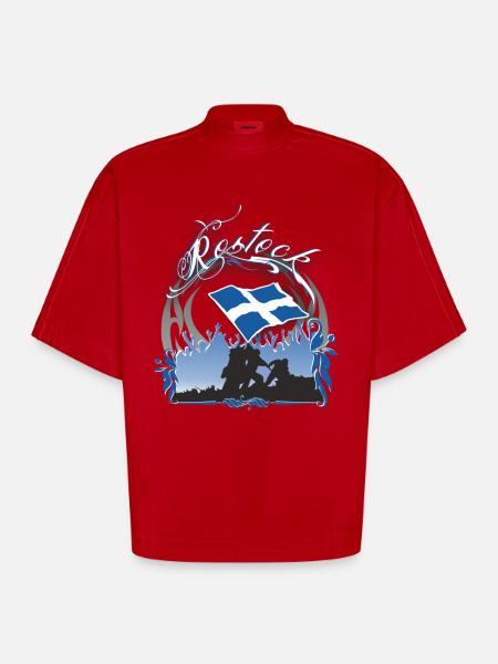 Rostock - Heavyweight Oversized Organic Boxy T-Shirt Made in EU - Rot
