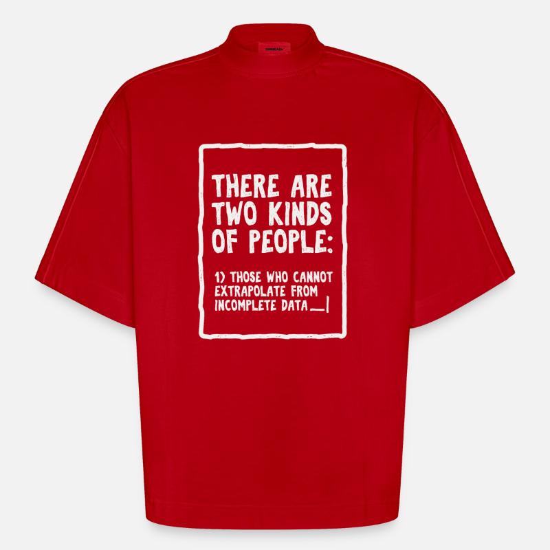 Données incomplètes Funny Science Nerd - T-shirt bio épais oversize Boxy fabriqué en UE - rouge
