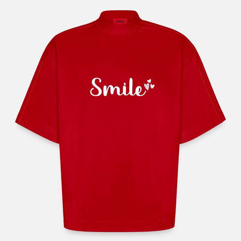 Sprüche - Heavyweight Oversized Organic Boxy T-Shirt Made in EU - Rot