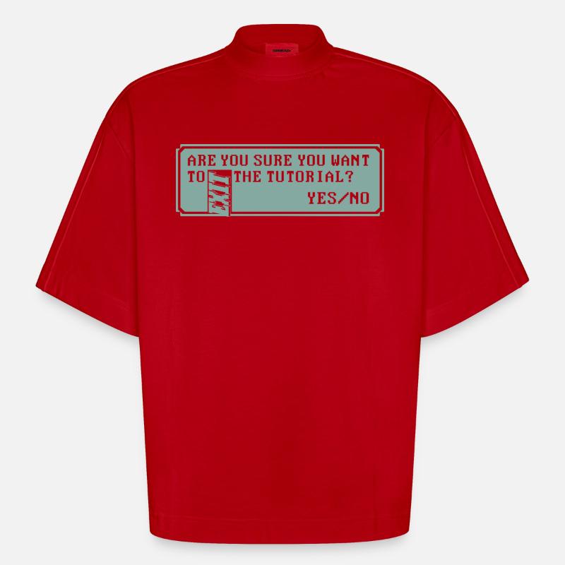 TUTORIAL - Heavyweight Oversized Organic Boxy T-Shirt Made in EU - red