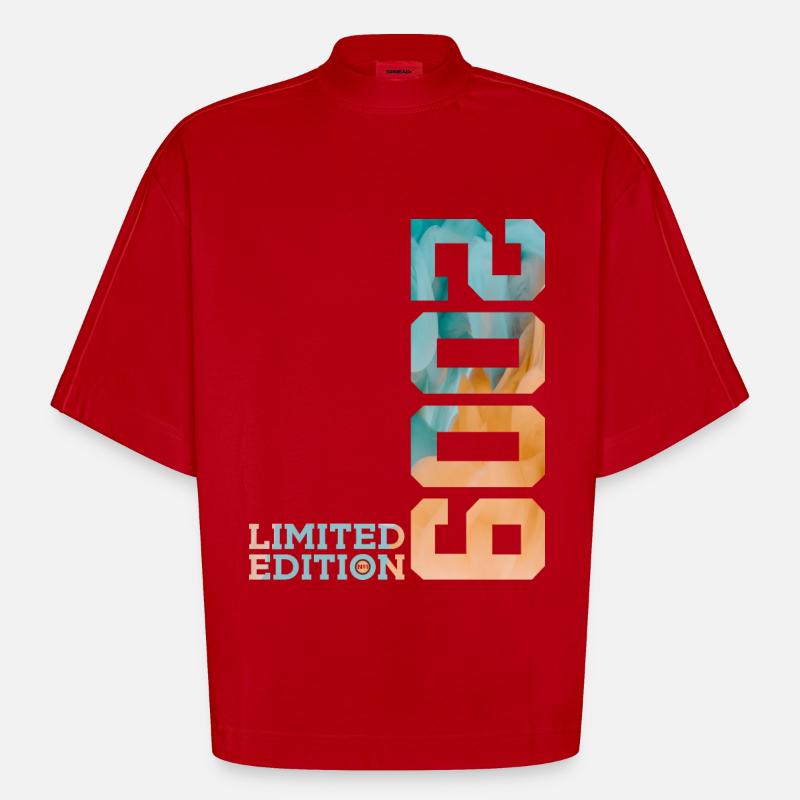 17E ANNIVERSAIRE ÉDITION LIMITÉE 2009 - T-shirt bio épais oversize Boxy fabriqué en UE - rouge