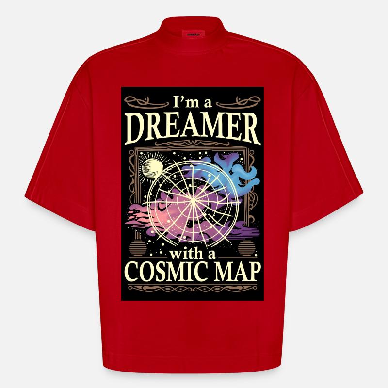Ich bin ein Träumer - Heavyweight Oversized Organic Boxy T-Shirt Made in EU - Rot
