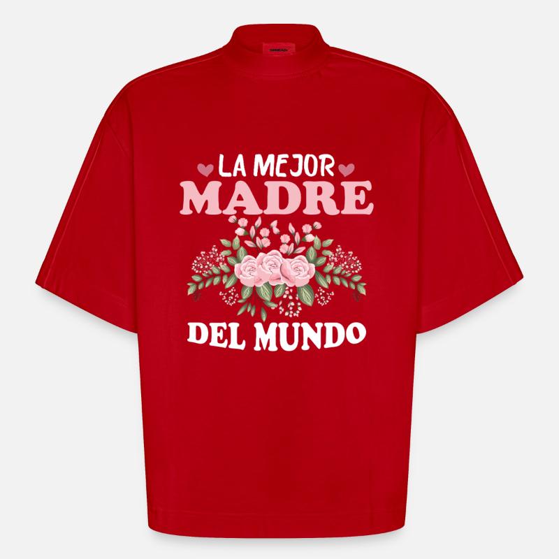 Die beste Mutter der Welt - Heavyweight Oversized Organic Boxy T-Shirt Made in EU - Rot