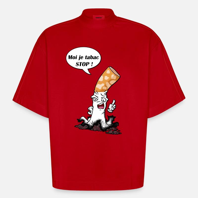 Zigarettentyp 4 - Heavyweight Oversized Organic Boxy T-Shirt Made in EU - Rot